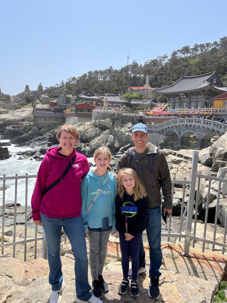 Professor Frey and family in Korea